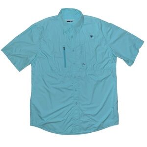 Ariatek Heat Series Men's Turquoise short sleeve size large
